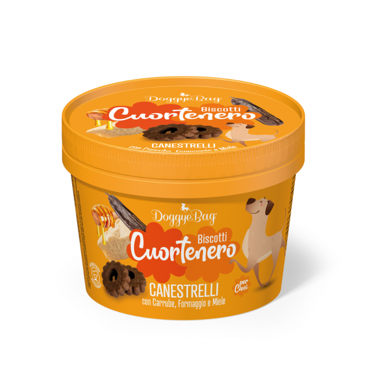 DoggyeBag Cuortenero Canestrelli con Carrube, Formaggio e Miele 150g DoggyeBag Cuortenero Canestrelli con Carrube, Formaggio e Miele 150g